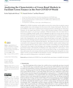 Analyzing The Characteristics Of Green Bond Markets To Facilitate Green Finance In The Post-covid-19 World