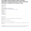 Can Digital Finance Reduce Carbon Emission Intensity? A Perspective Based On Factor Allocation Distortions: Evidence From Chinese Cities