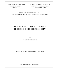 Giá Biên Của Ngập Lụt Đô Thị Tại Thành Phố Hồ Chí Minh
