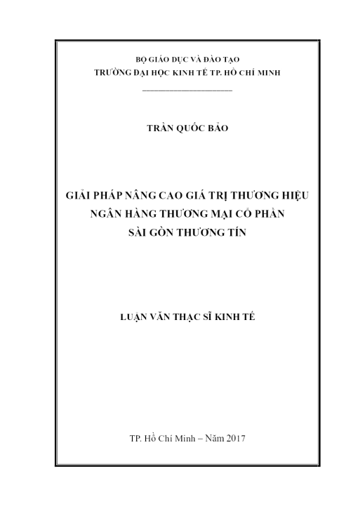 Giải Pháp Nâng Cao Giá Trị Thương Hiệu Ngân Hàng Thương Mại Cổ Phần Sài Gòn Thương Tín