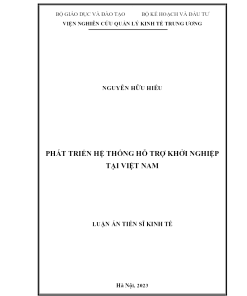 Phát Triển Hệ Thống Hỗ Trợ Khởi Nghiệp Tại Việt Nam