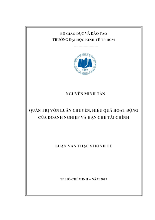Quản Trị Vốn Luân Chuyển, Hiệu Quả Hoạt Động Của Doanh Nghiệp Và Hạn Chế Tài Chính