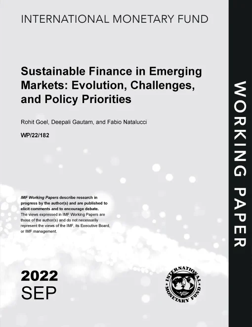 Sustainable Finance In Emerging Markets: Evolution, Challenges, And Policy Priorities