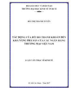 Tác Động Của Rủi Ro Thanh Khoản Đến Khả Năng Phá Sản Của Các Ngân Hàng Thương Mại Việt Nam