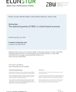 The Optimal Quantity Of Cbdc In A Bank-Based Economy