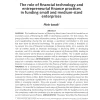 The Role Of Financial Technology And Entrepreneurial Finance Practices In Funding Small And Medium-Sized Enterprises