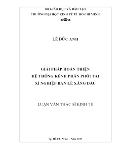 Giải Pháp Hoàn Thiện Hệ Thống Kênh Phân Phối Tại Xí Nghiệp Bán Lẻ Xăng Dầu