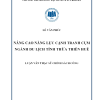 Nâng Cao Năng Lực Cạnh Tranh Cụm Ngành Du Lịch Tỉnh Thừa Thiên Huế