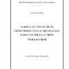 Nghiên Cứu Vốn Tín Dụng Chính Thống Của Các Hộ Nông Dân Nghèo Tại Thị Xã An Nhơn, Tỉnh Bình Định