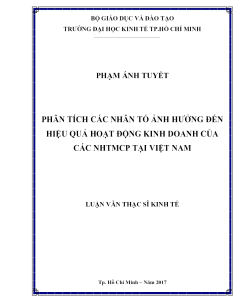 Phân Tích Các Nhân Tố Ảnh Hưởng Đến Hiệu Quả Hoạt Động Kinh Doanh Của Các Nhtmcp Tại Việt Nam