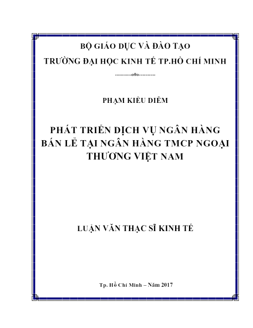 Phát Triển Dịch Vụ Ngân Hàng Bán Lẻ Tại Ngân Hàng Tmcp Ngoại Thương Việt Nam