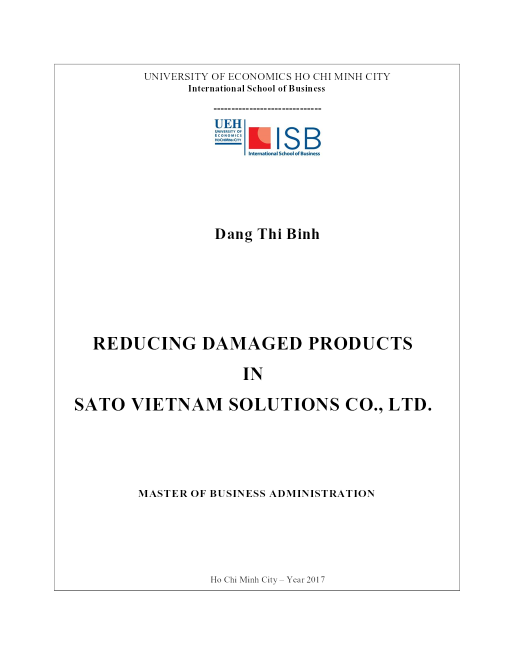 Reducing Damaged Products In Sato Vietnam Solutions Co., Ltd.