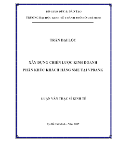 Xây Dựng Chiến Lược Kinh Doanh Phân Khúc Khách Hàng Sme Tại Vpbank