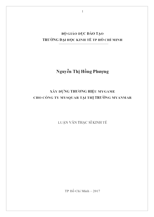 Xây Dựng Thương Hiệu Mygame Cho Công Ty Mysquar Tại Thị Trường Myanmar