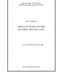 Pháp Luật Về Nhà Ở Xã Hội Qua Thực Tiễn Tại Cà Mau