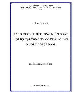 Tăng Cường Hệ Thống Kiểm Soát Nội Bộ Tại Công Ty Cổ Phần Chăn Nuôi C.P Việt Nam