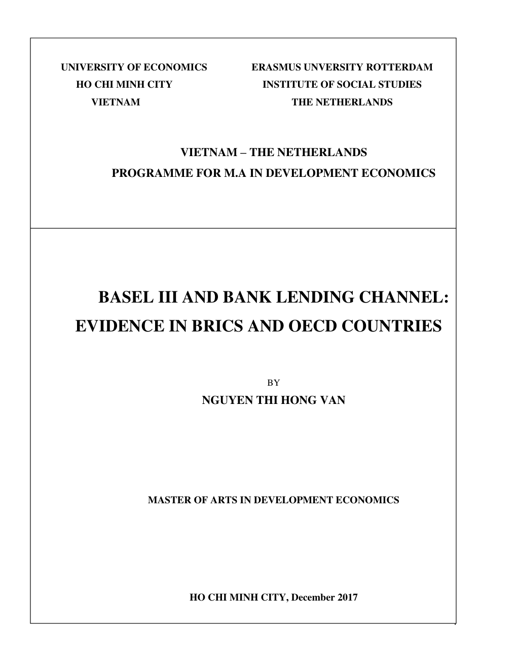 Basel III And Bank Lending Channel: Evidence In Brics And Oecd Countries