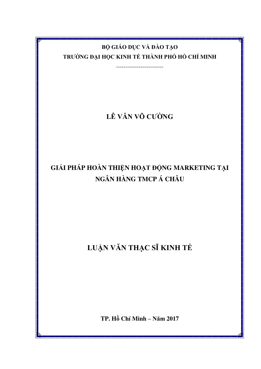 Giải Pháp Hoàn Thiện Hoạt Động Marketing Tại Ngân Hàng TMCP Á Châu