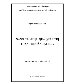 Nâng Cao Hiệu Quả Quản Trị Thanh Khoản Tại BIDV