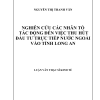 Nghiên Cứu Các Nhân Tố Tác Động Đến Việc Thu Hút Đầu Tư Trực Tiếp Nước Ngoài Vào Tỉnh Long An